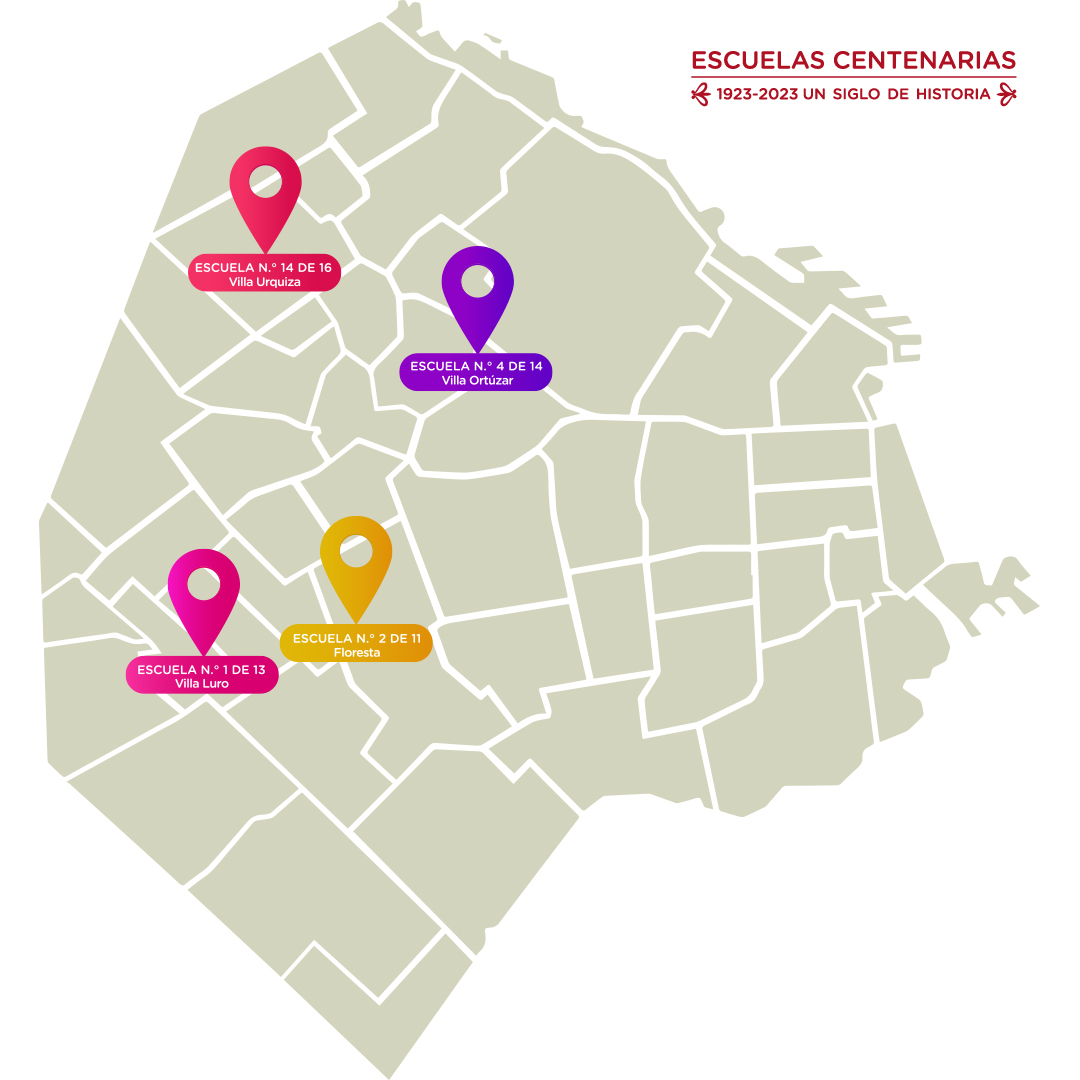 Mapa escuelas centenarias 2023