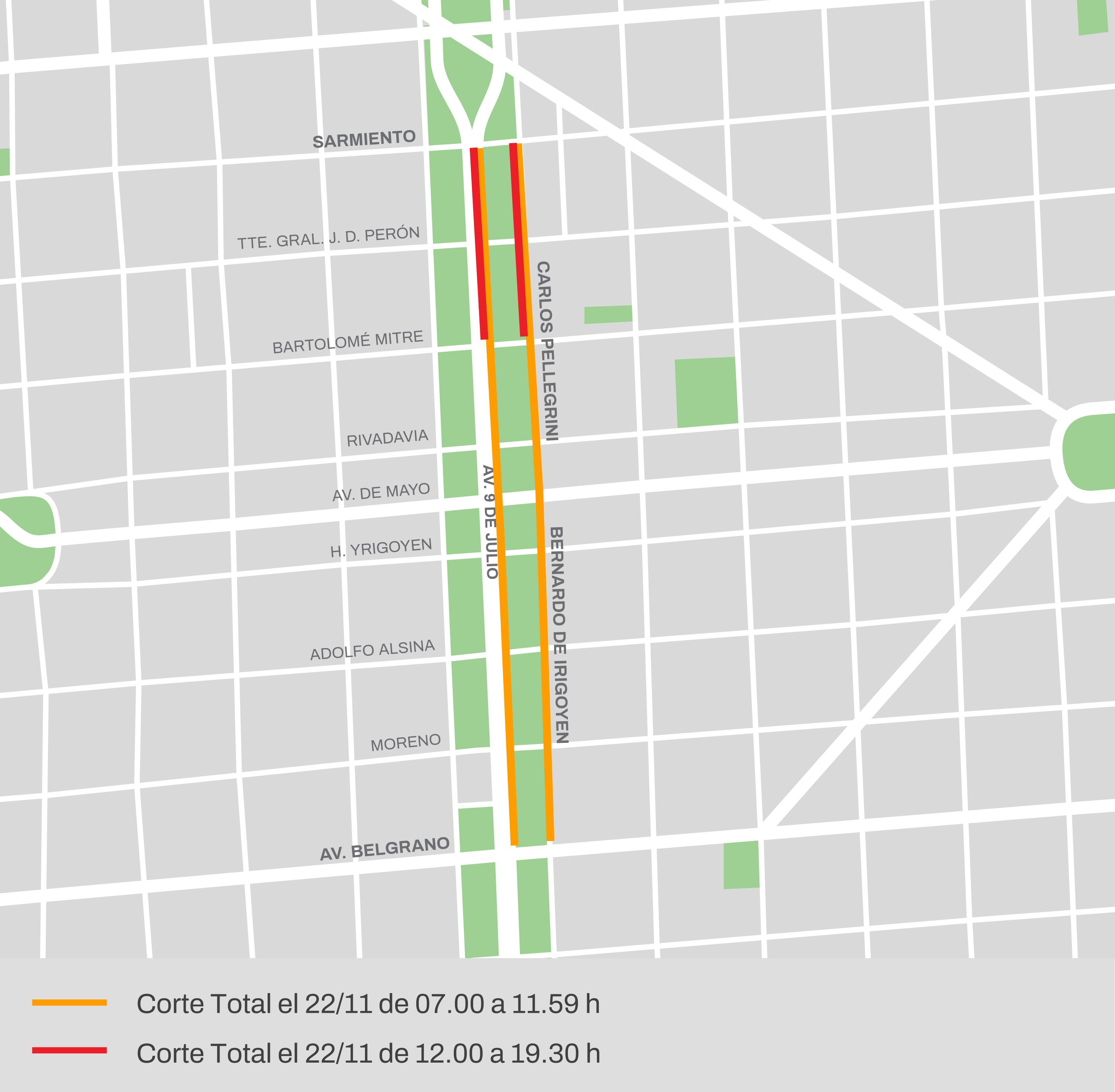 Mapa de corte Milla Urbana