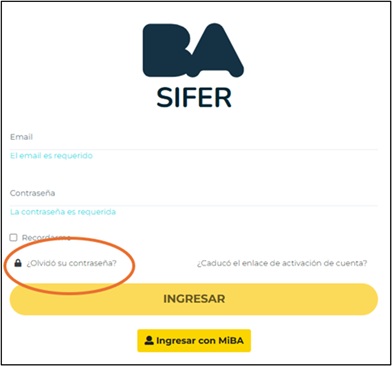 olvido de contrasenia, imagen