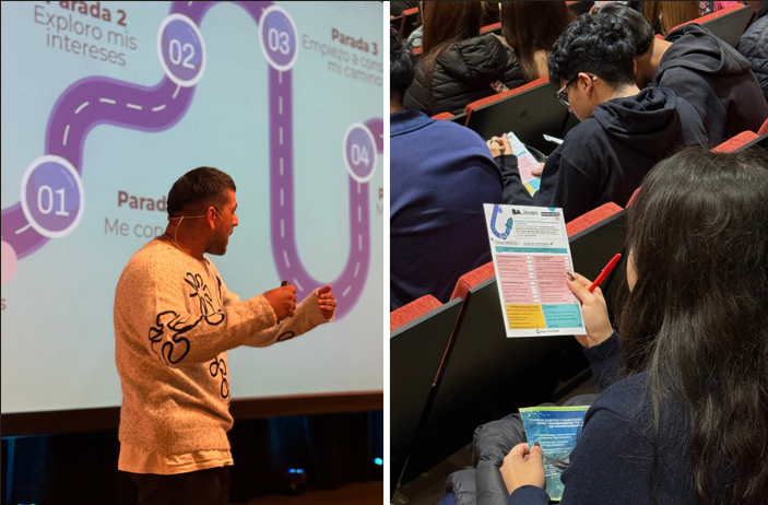 escenas del taller proyectate en el auditorio