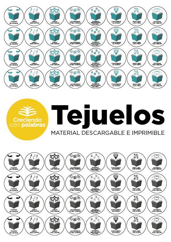 tapa tejuelos colección creciendo con palabras