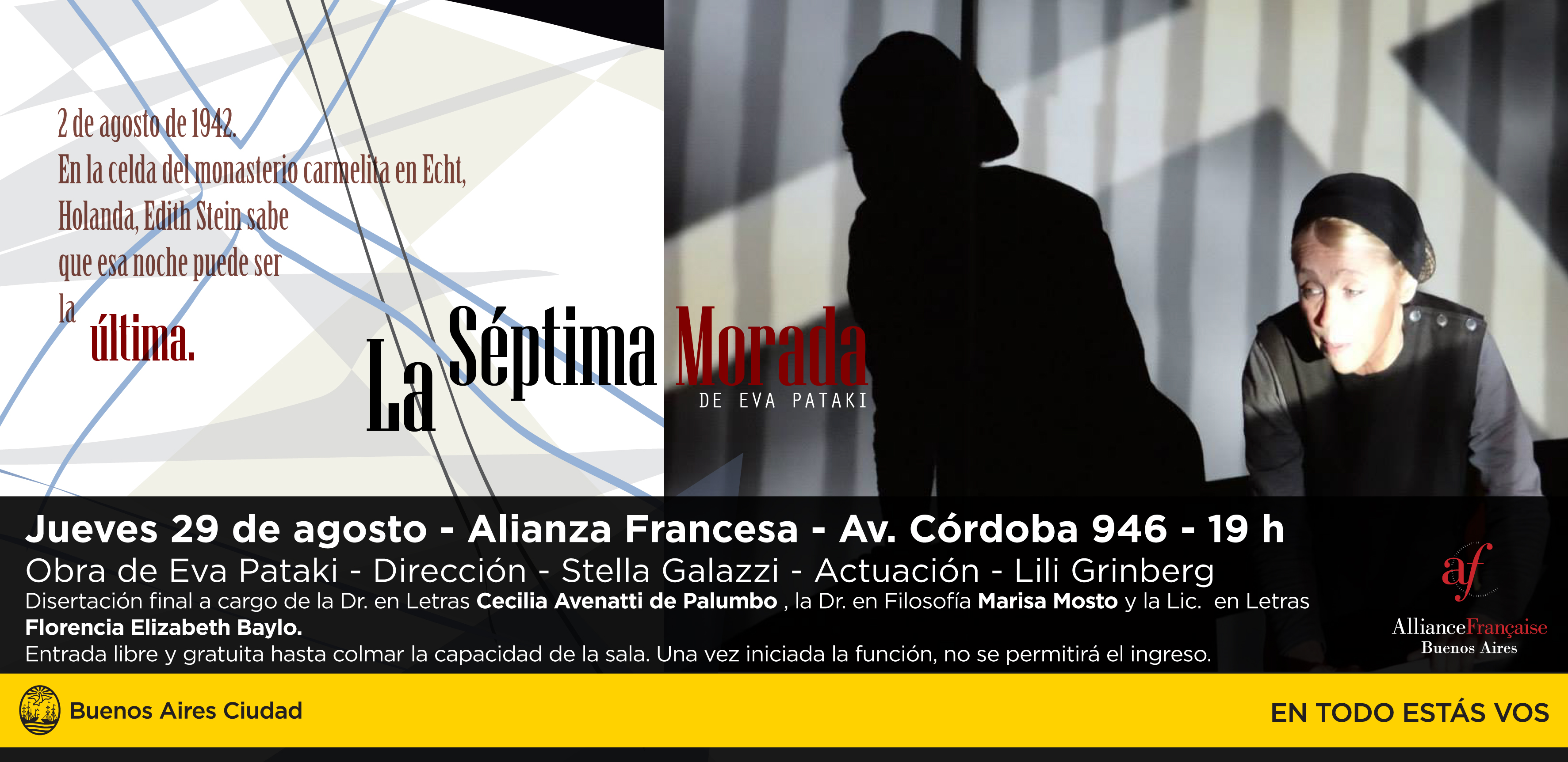 TEATRO RELIGIOSO:  “LA SÉPTIMA MORADA” MONODRAMA SOBRE EDITH STEIN