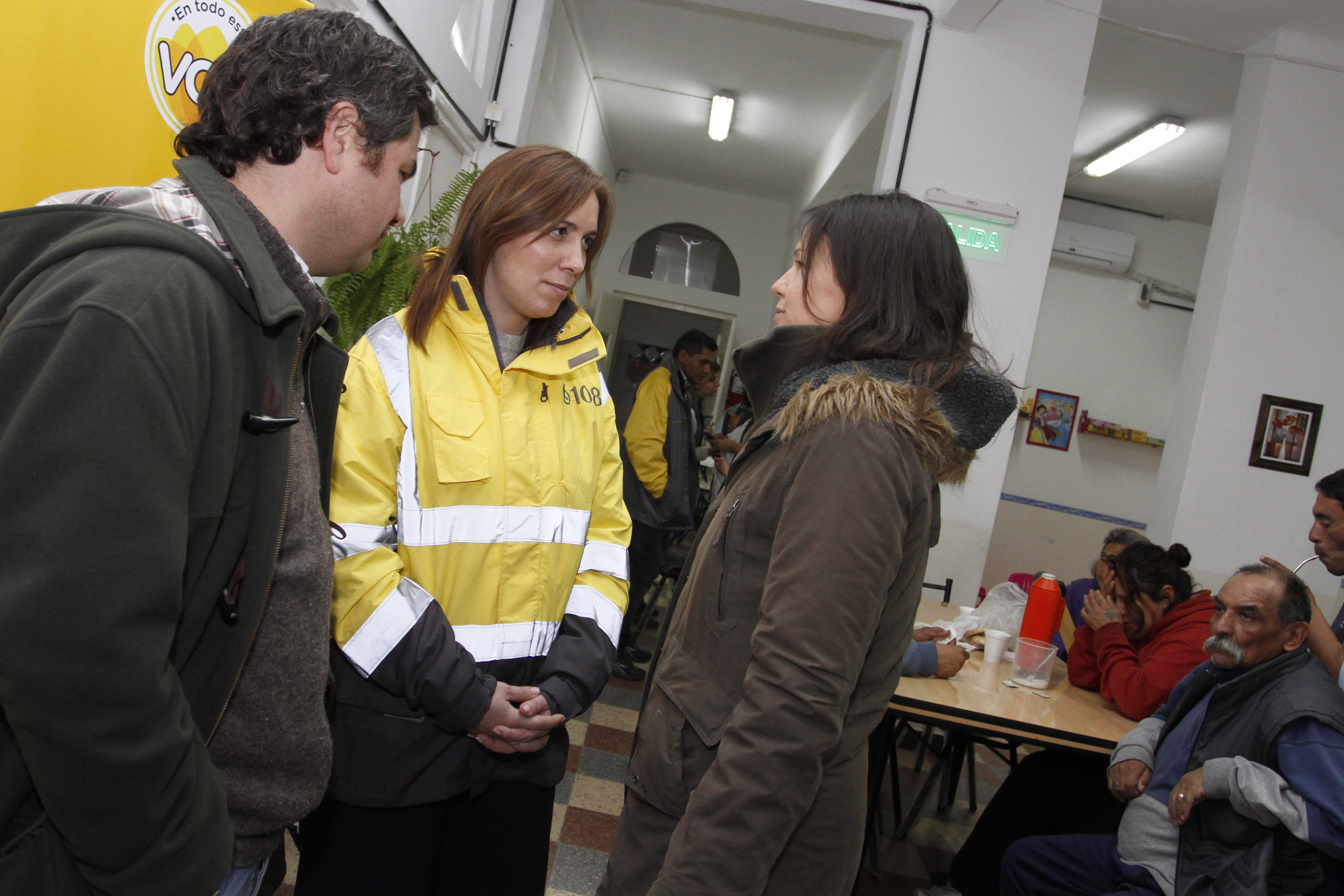 María Eugenia Vidal participó del Plan de Prevención del Frío