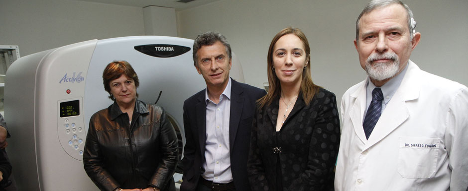 Macri presentó el nuevo tomógrafo del Hospital Penna