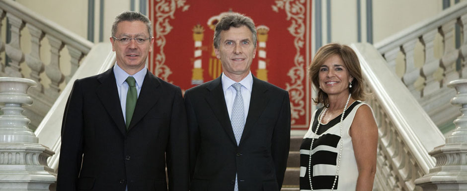 Junto a empresarios en Madrid  