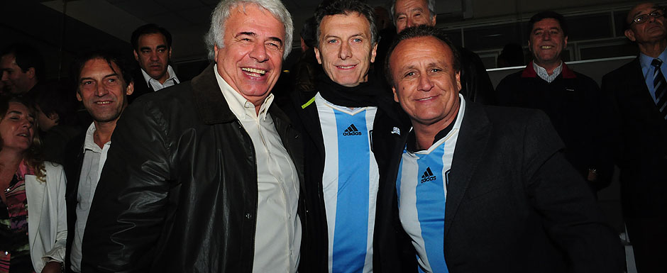 Mauricio Macri con José Manuel De la Sota y Miguel del Sel en Córdoba