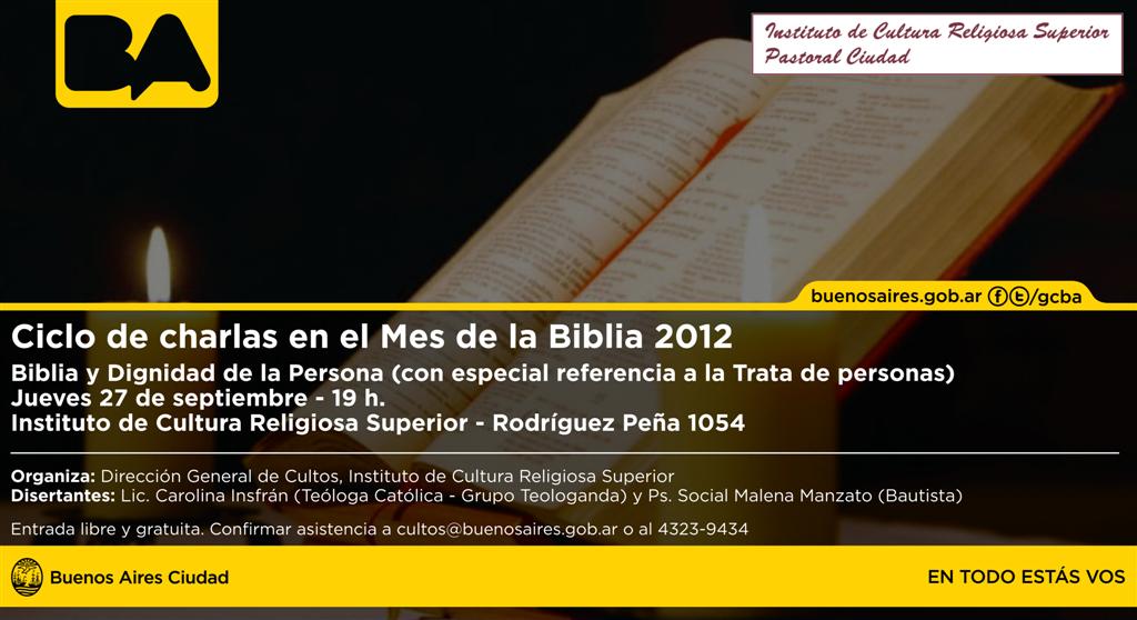Charlas en el Mes de la Biblia