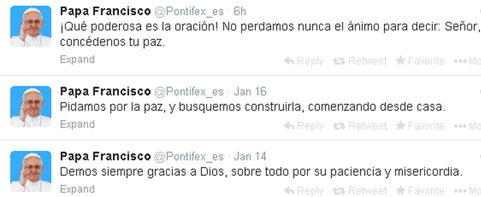 Los tuits de Francisco de la semana