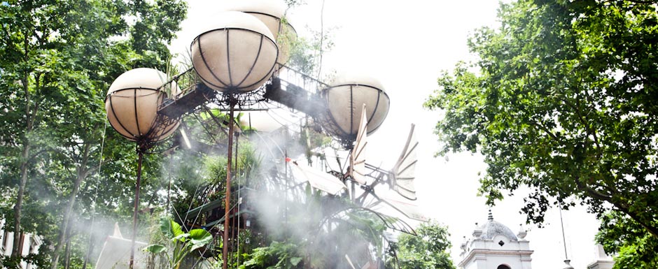 La nave vegetal atrajo la atención de los porteños 