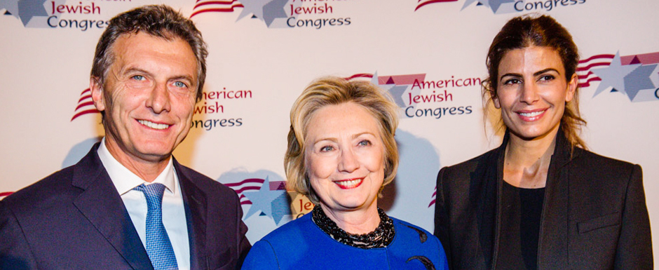 Macri con Hillary Clinton en Nueva York