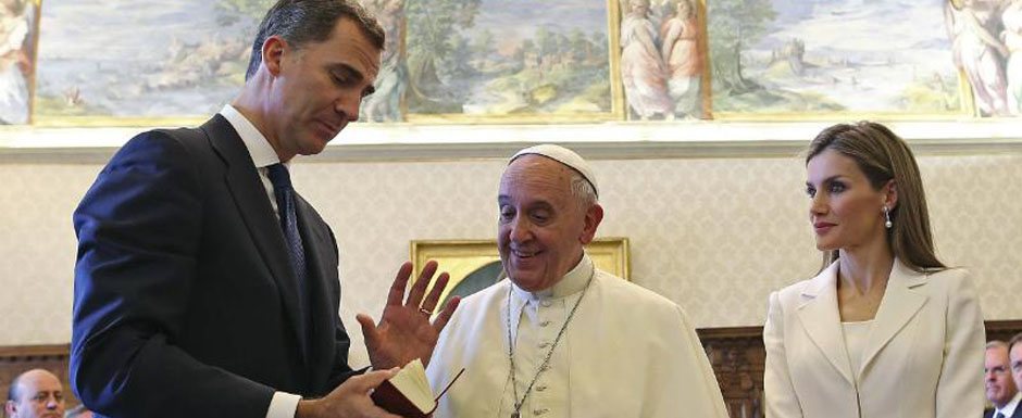 El Papa recibió a los flamantes reyes de España