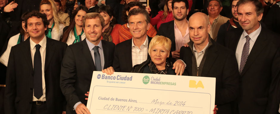 Mauricio Macri fue al festejo por los mil microemprendedores beneficiados del Banco Ciudad