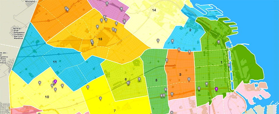 El mapa interactivo con la agenda de los Compromisos Barriales