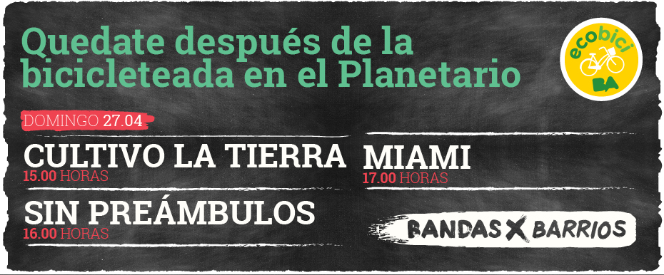 Bandas x Barrios presente en la Bicicleteada 