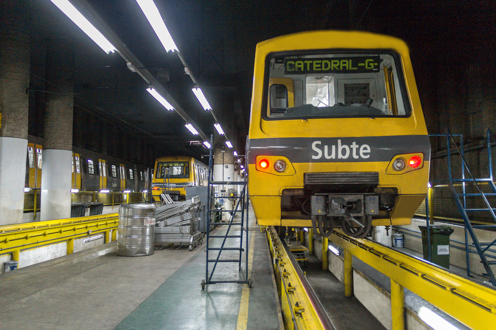 Línea D: comenzó la ampliación de la cochera taller