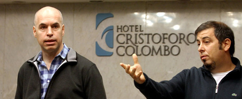 Rodriguez Larreta y Maximiliano Corach con vecinos de Palermo