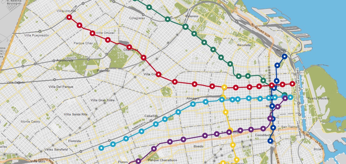 Nuevo mapa del subte