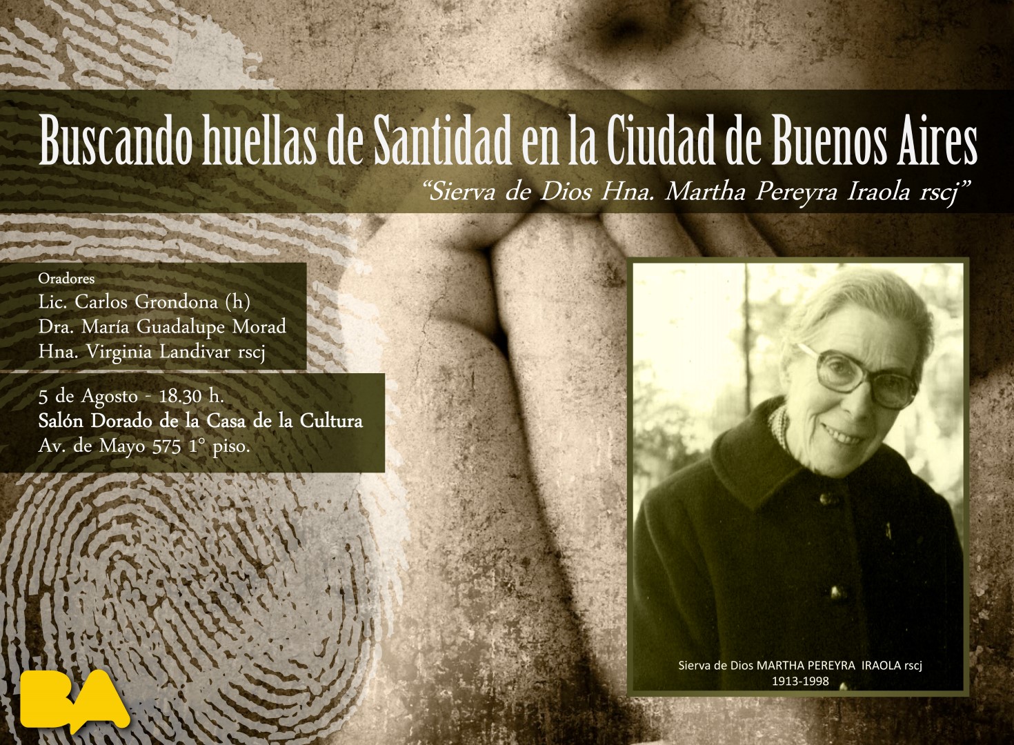 Charla Huellas de Santidad en la Ciudad de Buenos Aires