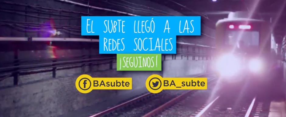 Subte BA tiene presencia en las Redes Sociales 
