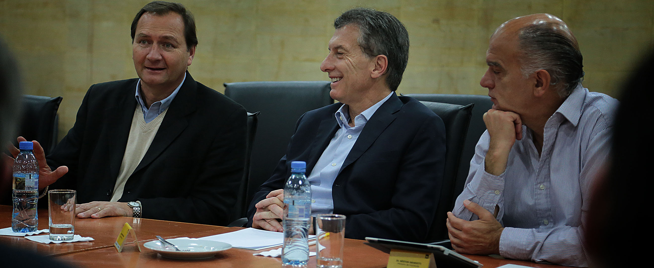 Mauricio Macri junto al recientemente electo Intendente de Marcos Juarez, Pedro Dellarossa