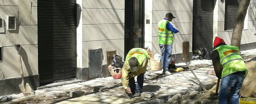 Reparamos las veredas de la calle Balcarce