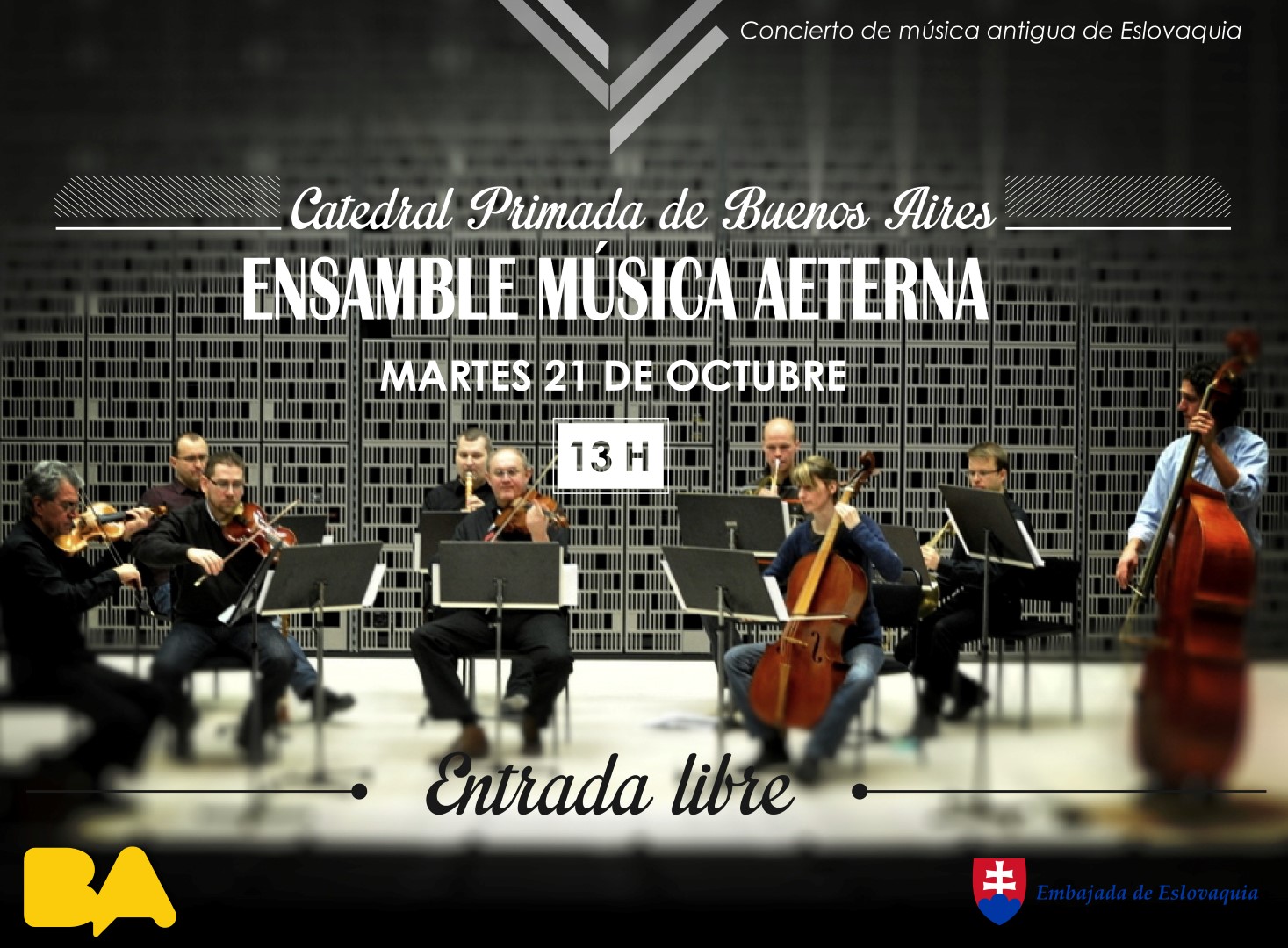 Concierto de la Orquesta Eslovaca Ensamble Música Aeterna en la Catedral Primada de Buenos Aires