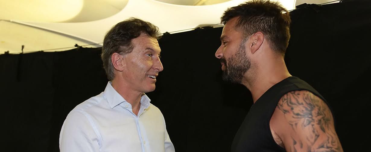  Mauricio Macri asistió al show de Ricky Martin