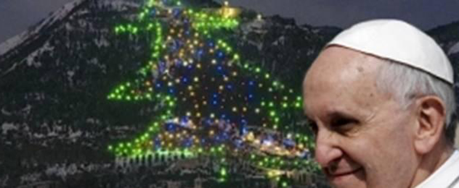 El Papa prenderá vía remoto el árbol de Navidad más grande del mundo
