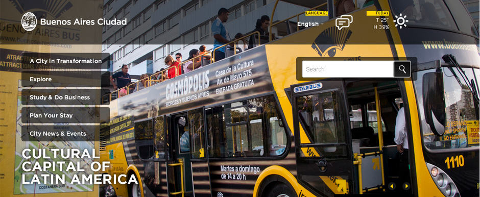 Web multilingüe del Gobierno de la Ciudad de Buenos Aires