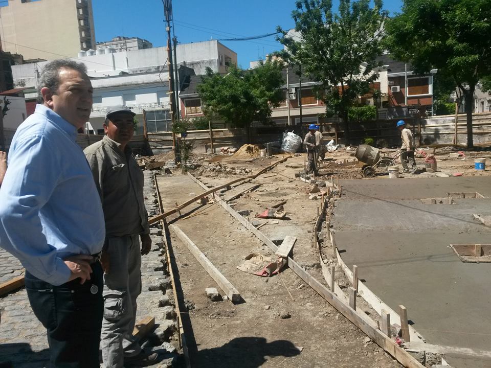 Trabajos de obra en distintos lugares de la Comuna