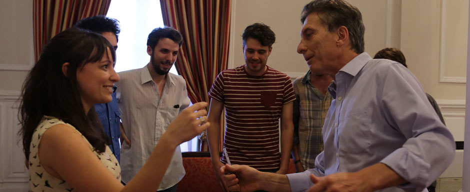 Mauricio Macri felicitó a los ganadores del concurso Camino a Abbey Road