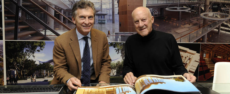 Mauricio Macri visitó en Londres a Norman Foster, el  arquitecto que diseñó la nueva sede del Gobierno porteño