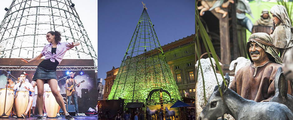 Fotogalería de una tarde de percusión en el árbol navideño de Plaza Vaticano