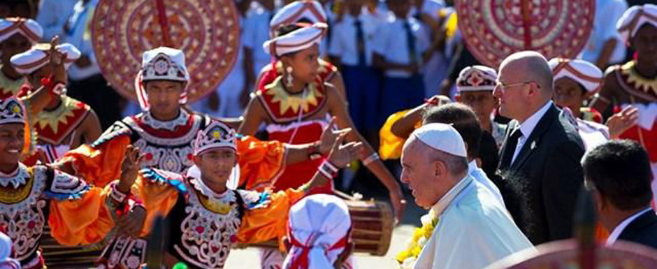 Fiesta en Sri Lanka por la llegada del Papa