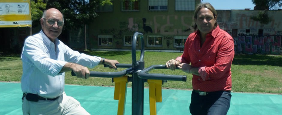 Inauguran nuevos circuitos aeróbicos del Parque Barrio Roque Sáenz Peña