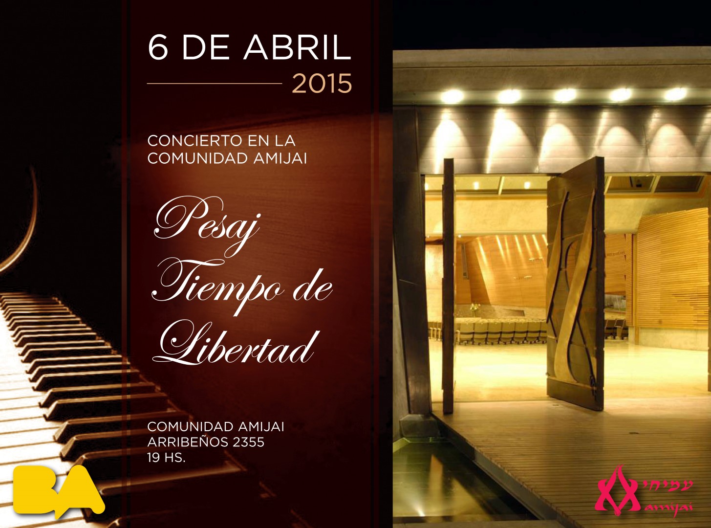 Concierto Pesaj, tiempo de libertad en la Comunidad AMIJAI