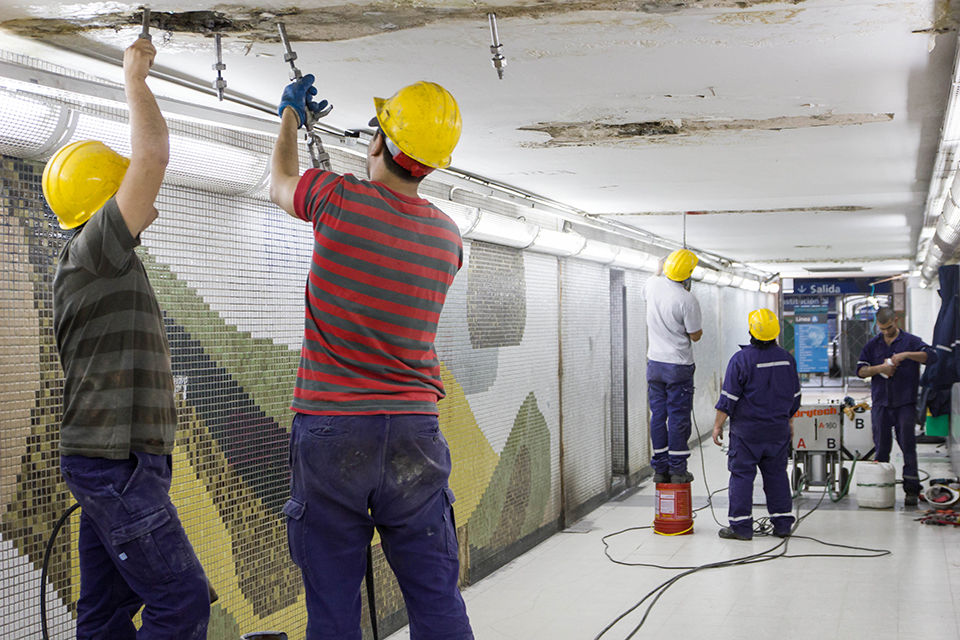 Avanzamos con los trabajos de reparación de filtraciones 