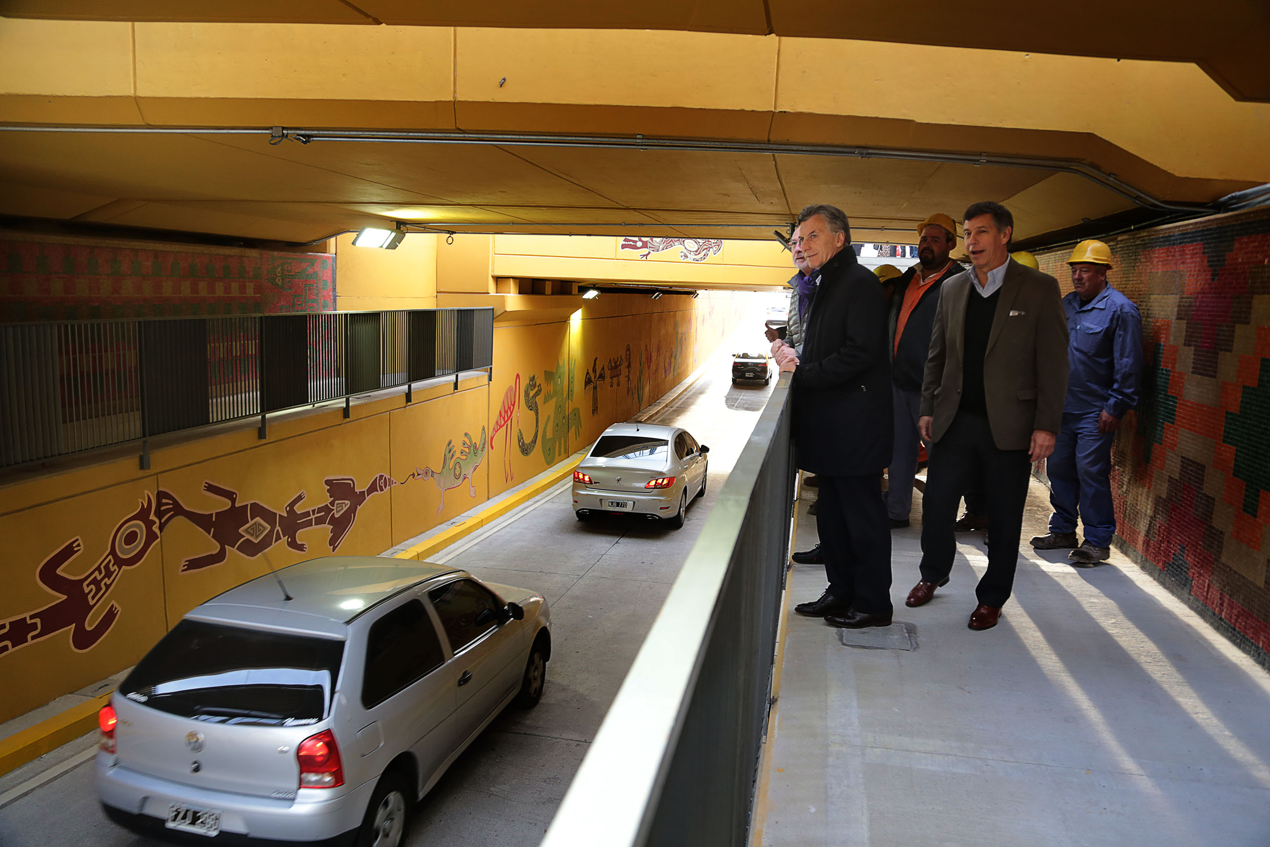 Macri recorrió el nuevo paso bajo nivel de avenida Congreso en Belgrano