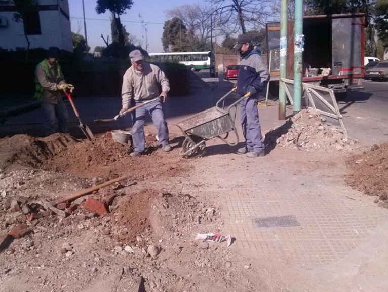 Obras en el barrio Castex