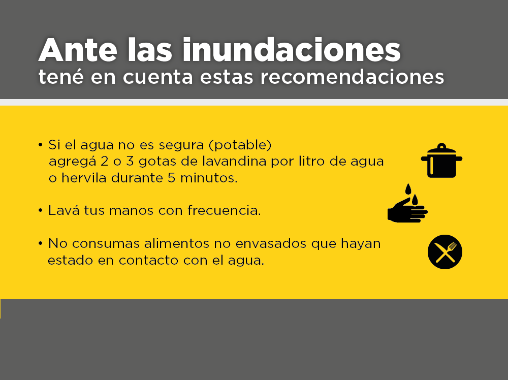 Recomendaciones sanitarias ante las inundaciones
