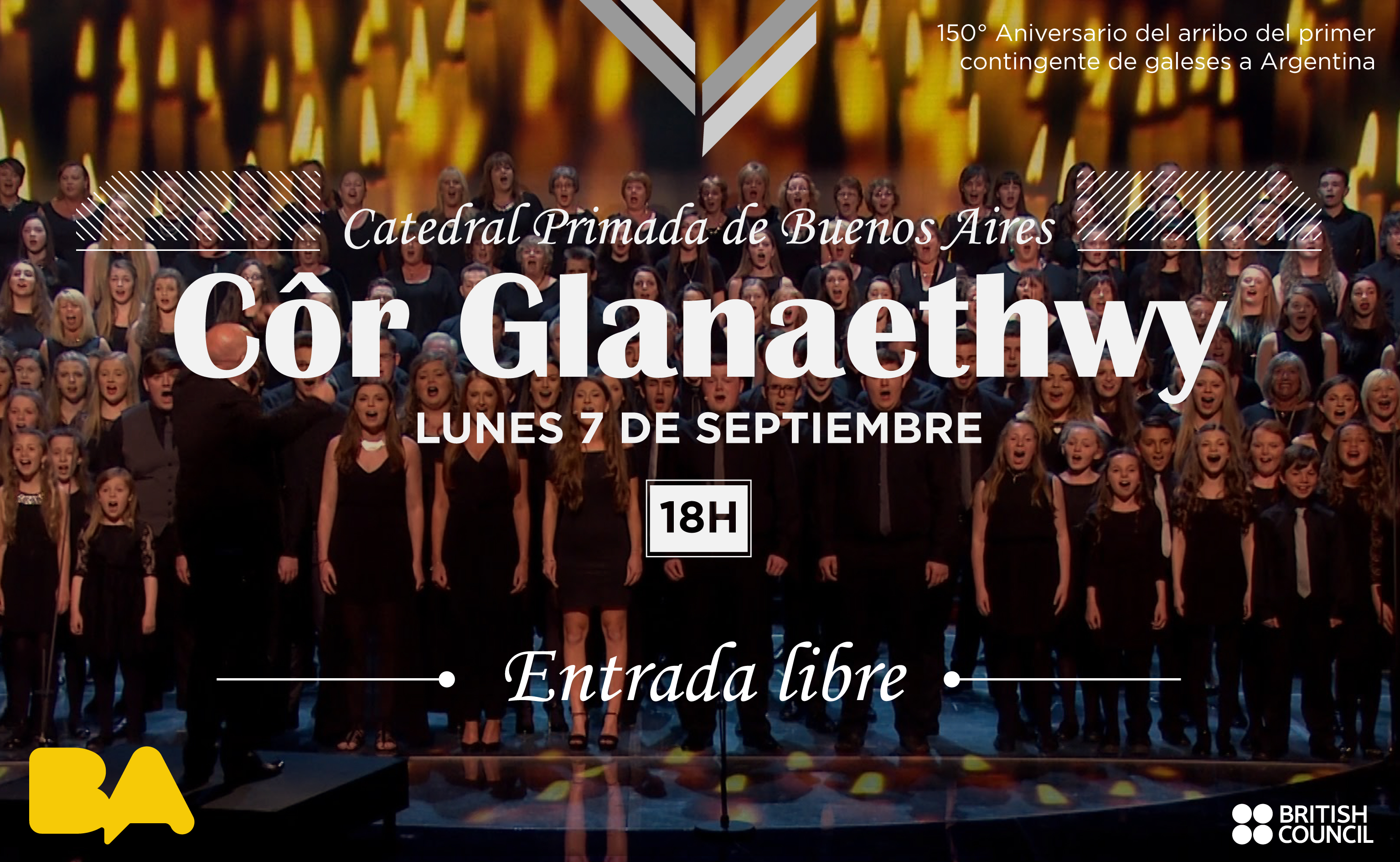 Concierto del CôrGlanaethwy, a 150 años del arribo del primer contingente de galeses a Argentina
