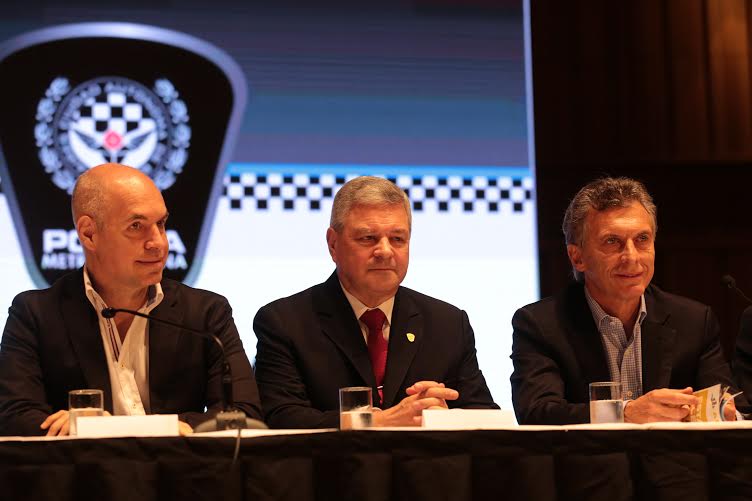 Mauricio Macri encabezó el acto por el 7º aniversario de la Policía Metropolitana