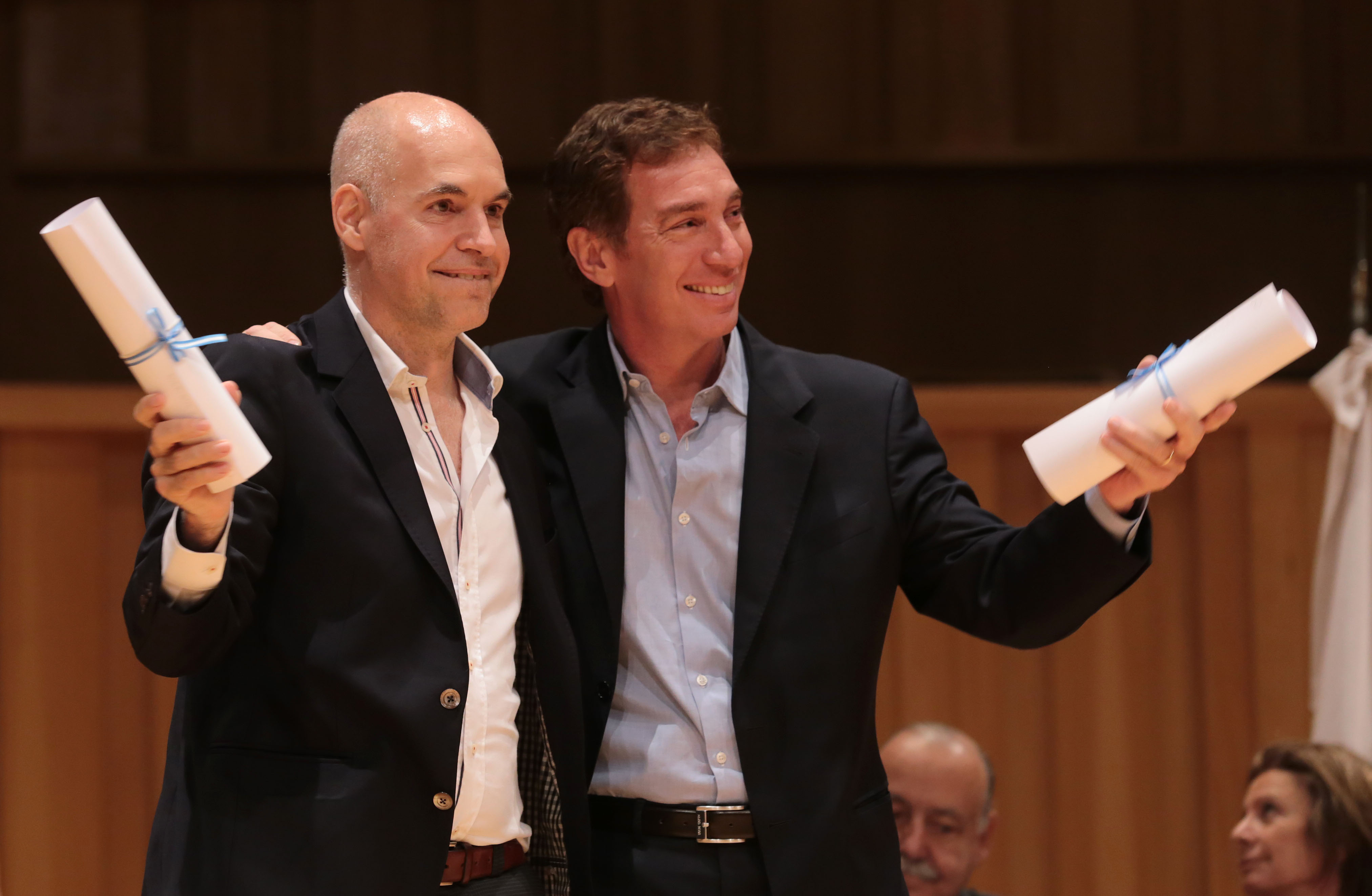 Horacio Rodríguez Larreta y Diego Santilli fueron acreditados como nuevos Jefe y Vicejefe de Gobierno