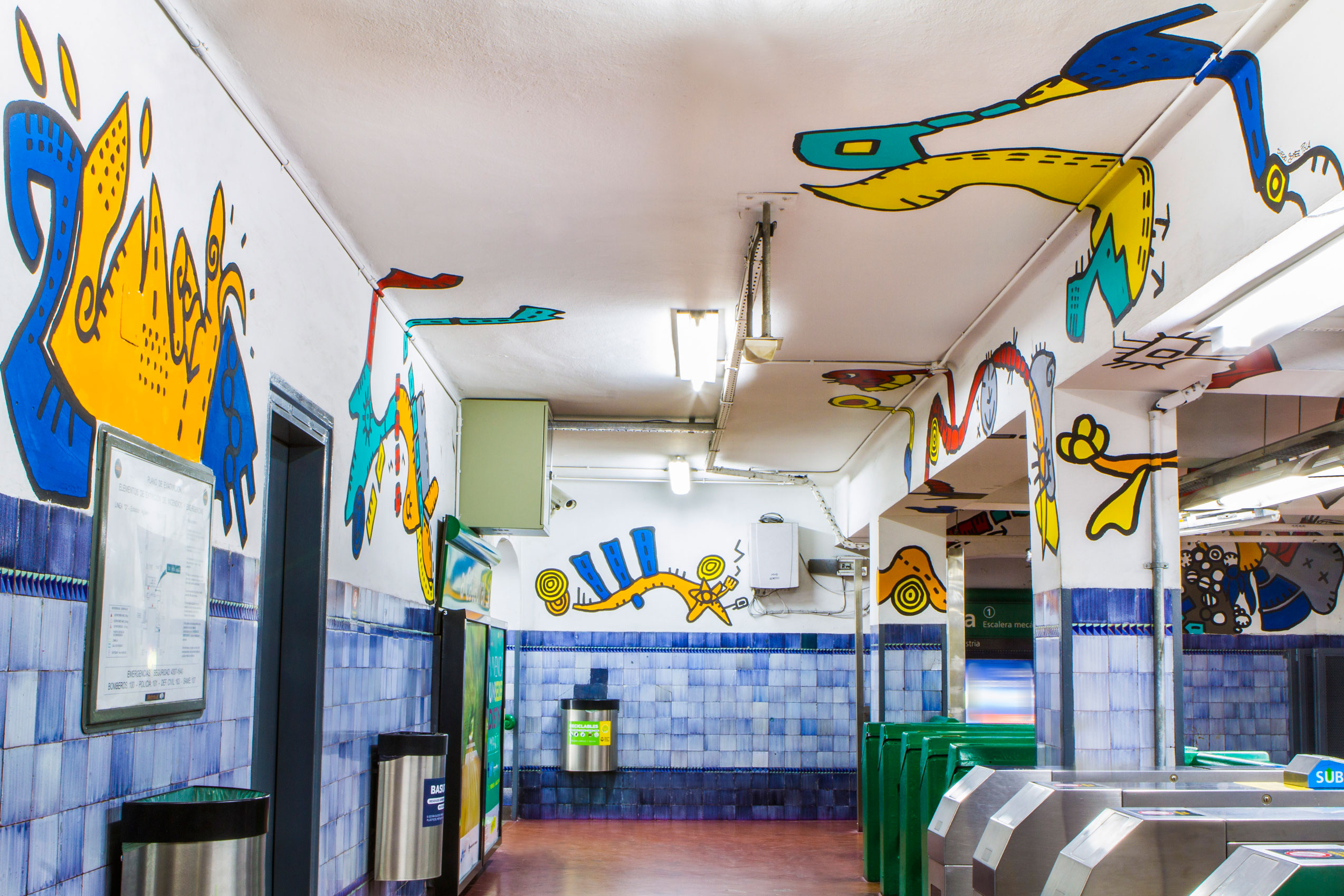 Una intervención lúdica en la estación Agüero