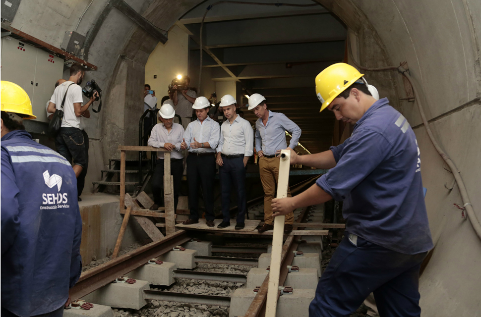 Horacio Rodríguez Larreta recorrió la futura estación Correo Central de la Línea E de Subte