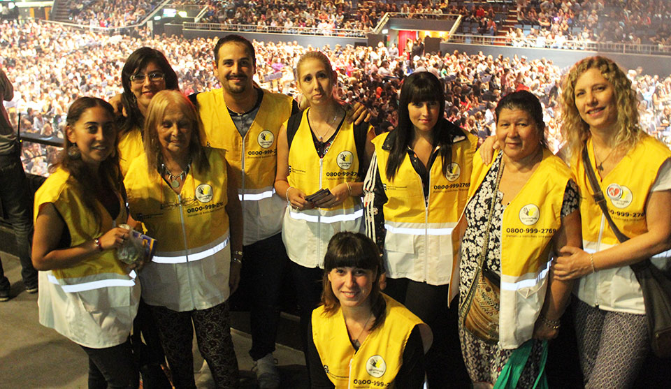 Campaña de concientización en el recital de Abel Pintos
