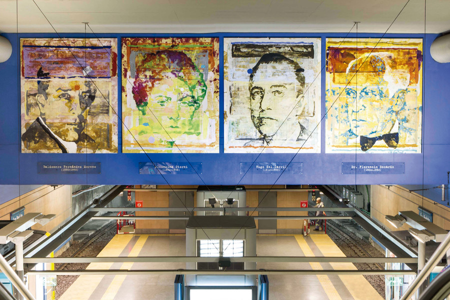 Una galería de arte en el subte