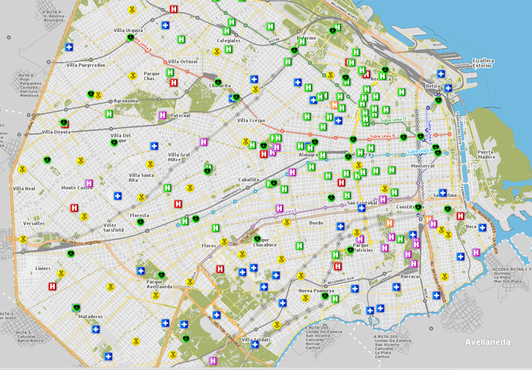 El mapa interactivo de la salud