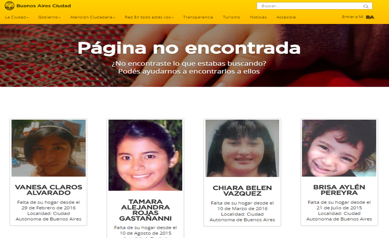 El Gobierno de la Ciudad se suma al Proyecto No Encontrado para buscar niños perdidos