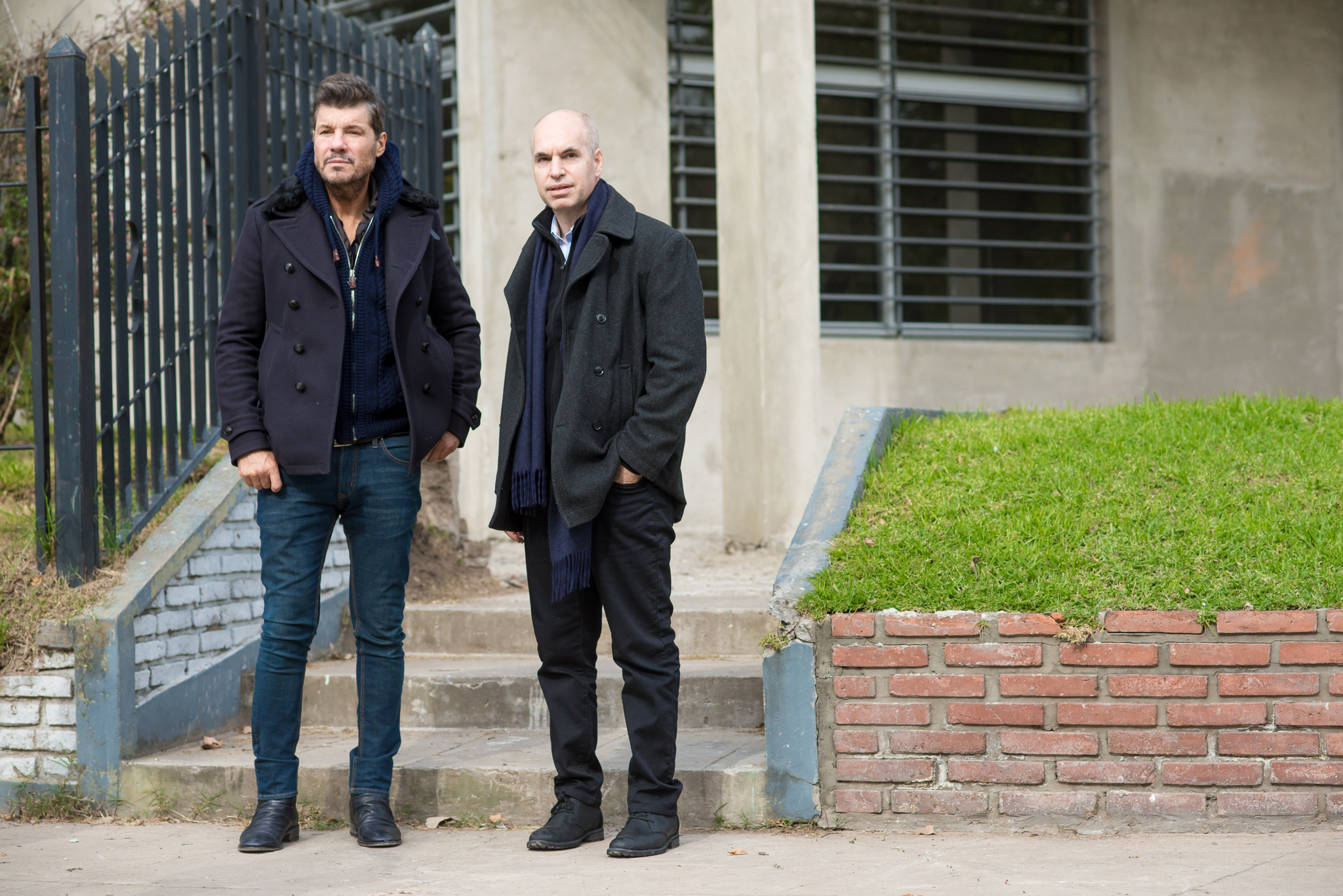 Rodríguez Larreta y Tinelli recorrieron obras en el Bajo Flores y Boedo